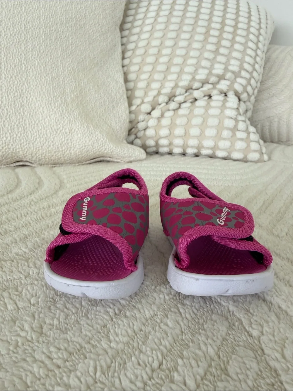 Kids Pink Adjustable Open-Toe Sandals - size 19 EU - NEW